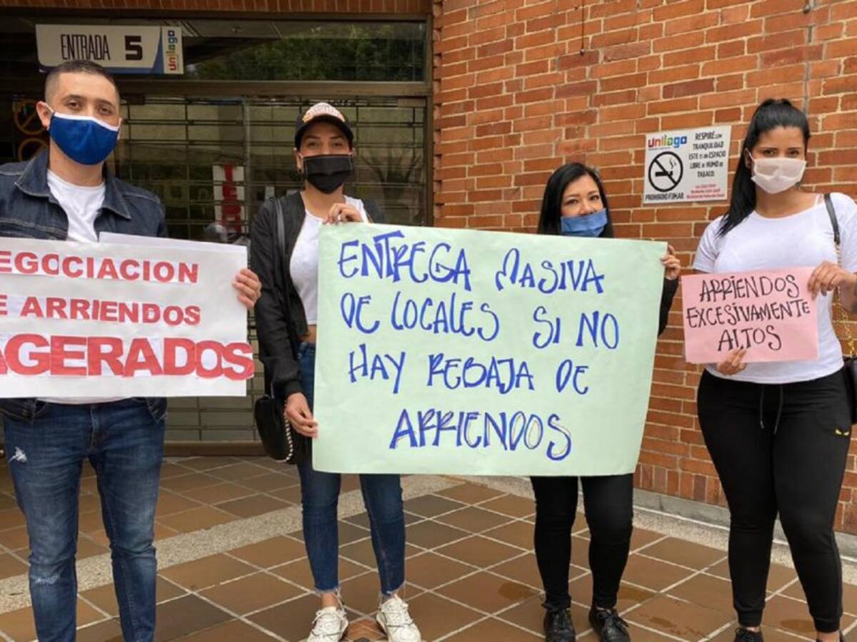 Comerciantes del norte de Bogotá protestaron por altos costos de arriendos