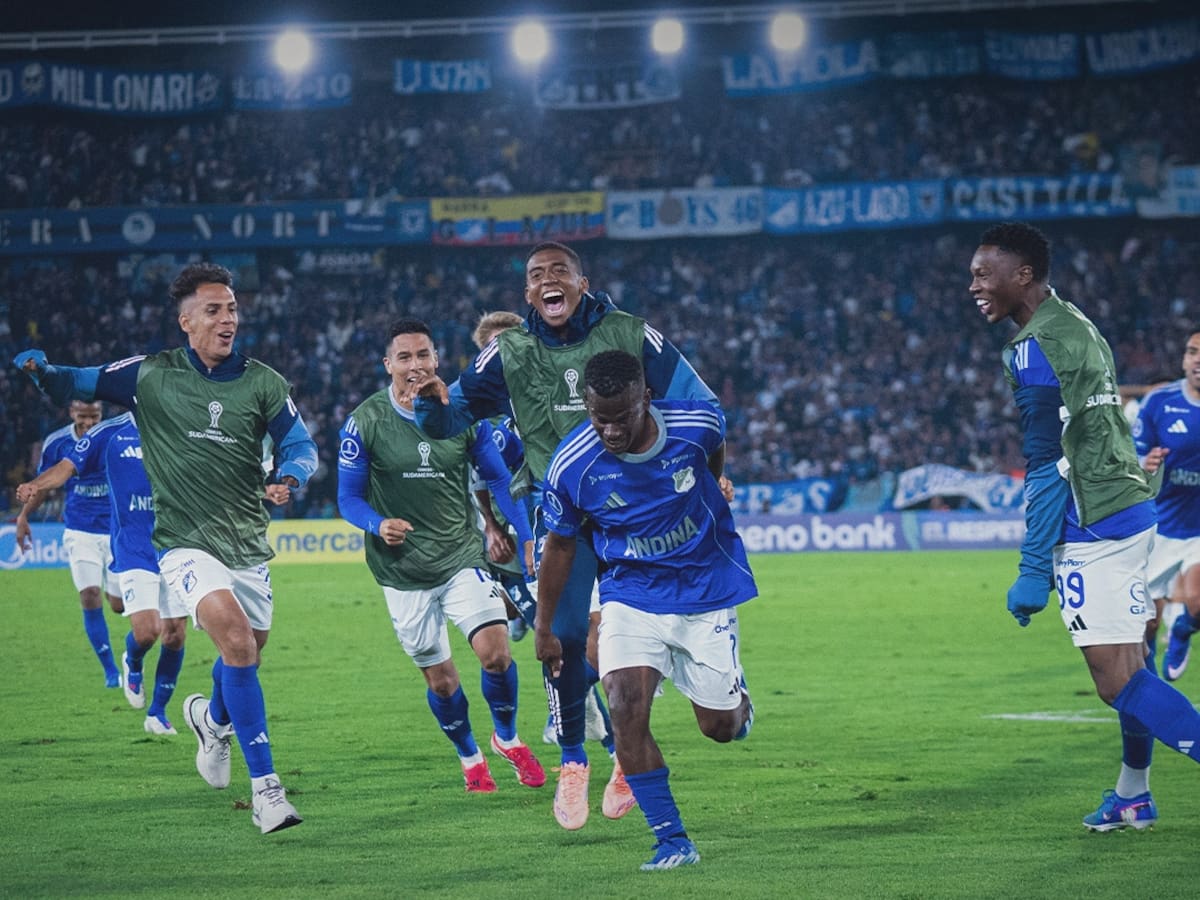 Millonarios reaccionó a tiempo y logró su primera victoria en la Sudamericana