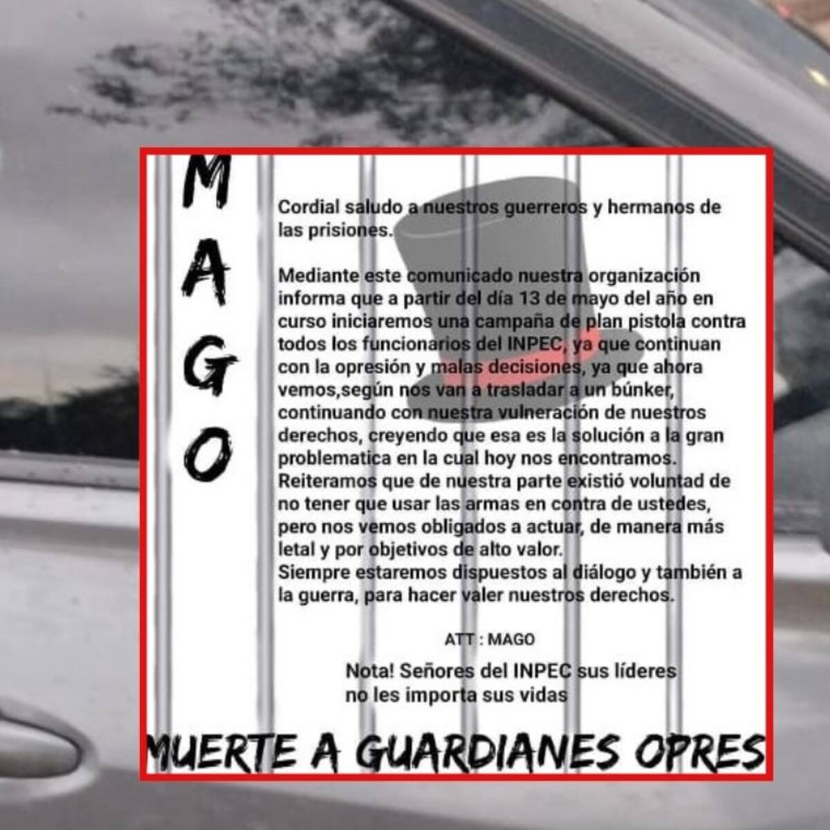 Grupo “Mago” que amenazó a director de La Modelo también reparte panfletos en Santander