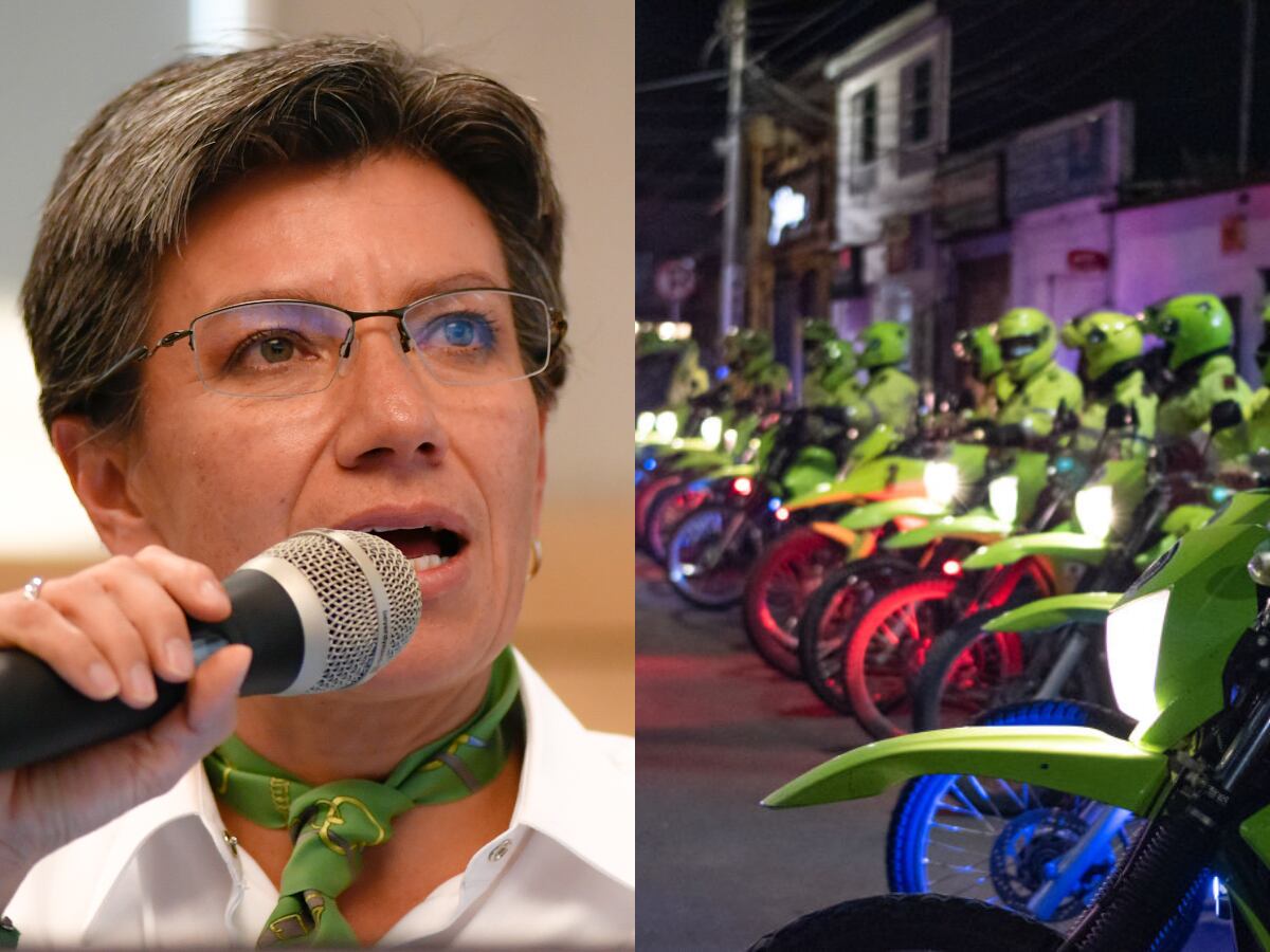 Claudia López y Policía Nacional.