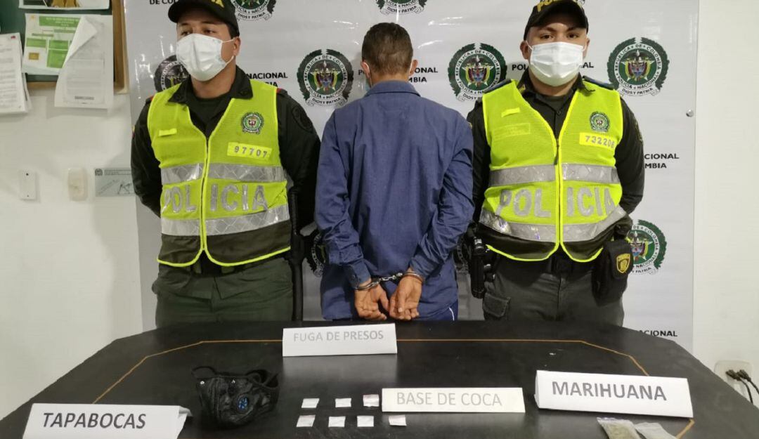 Estupefacientes en el tapabocas