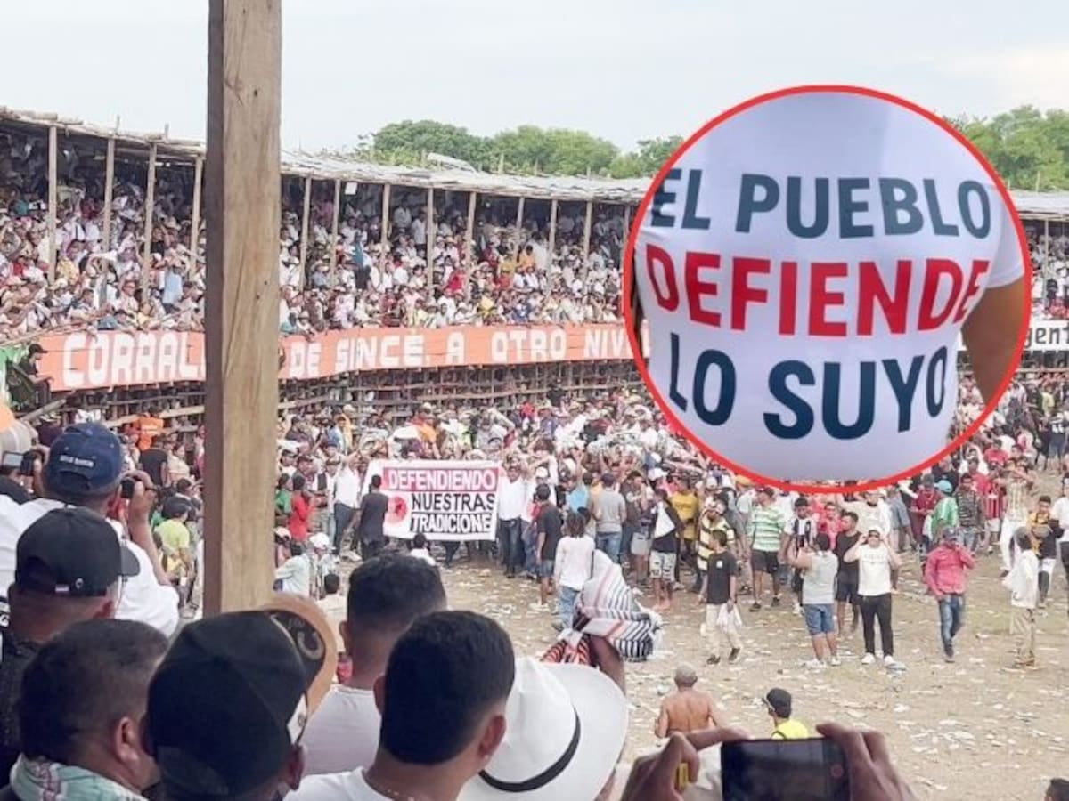 Manifestantes vestidos de blanco alzan su voz para defender las corralejas y la economía que generan