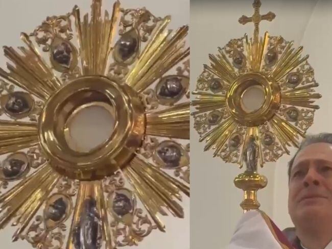 “Milagro eucarístico en Bogotá”: Creyentes fueron testigos del movimiento de una hostia // Padre Juvel Zuluaga // Cortesía