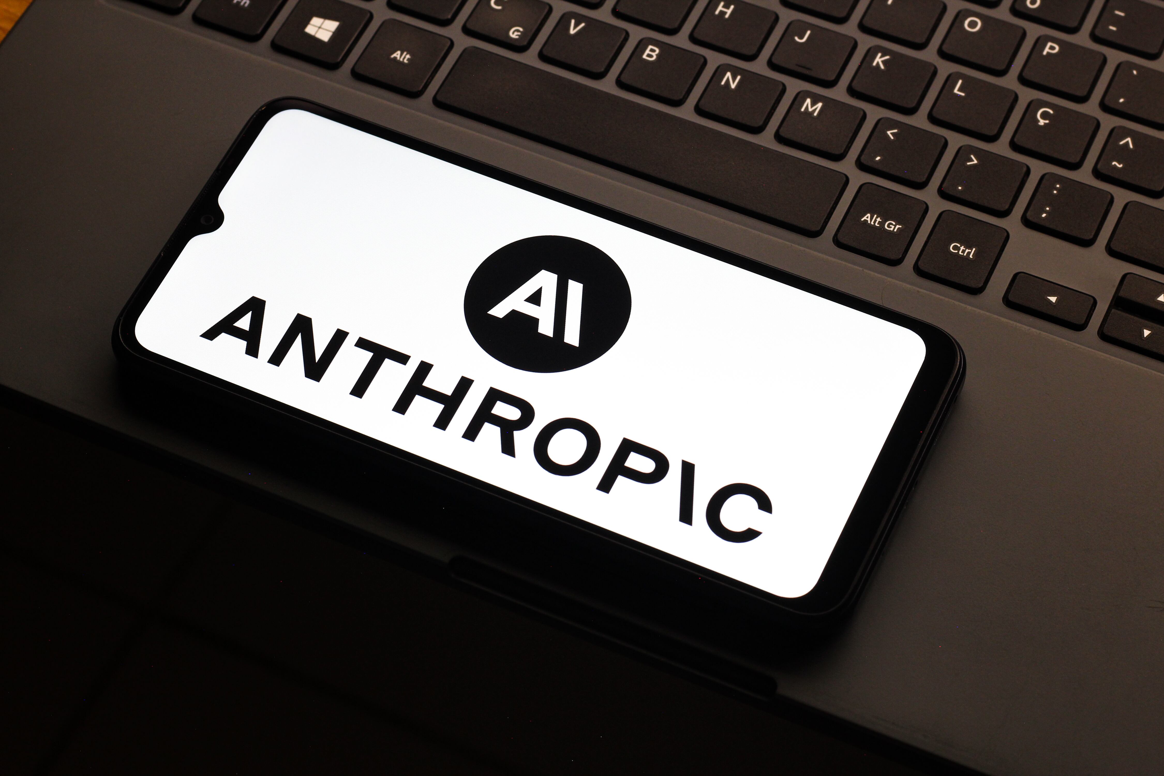 CANADA - 2026/08/27: In this photo illustration, the Anthropic AI logo is seen displayed on a smartphone screen. (Photo Illustration by Thomas Fuller/SOPA Images/LightRocket via Getty Images)