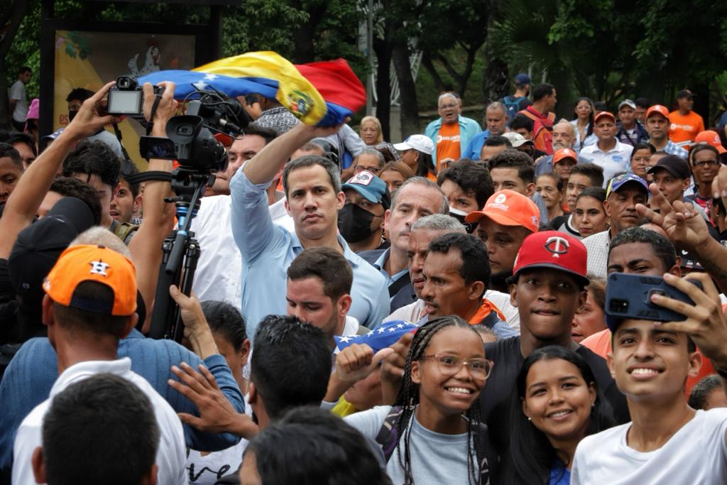Marcha en Caracas dirigida por Juan Guaidó