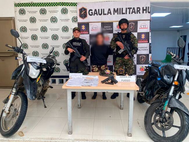 Caen pareja que se identificaba como integrantes del GAO-r en Acevedo, Huila