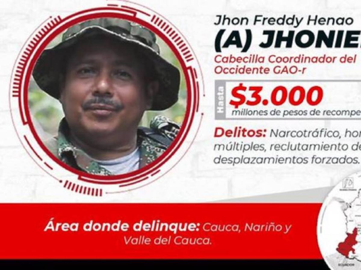 Fue dado de baja alias ‘Jhonier’ uno de las cabecillas de disidencias Farc