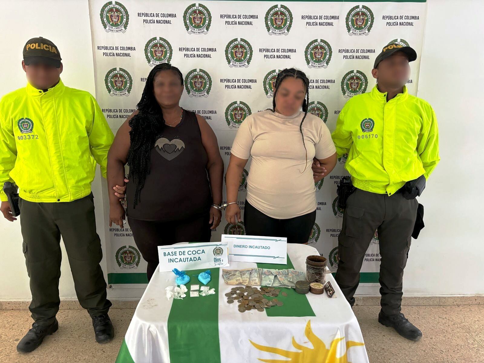 Dos capturadas por tráfico de estupefacientes en el municipio de Clemencia