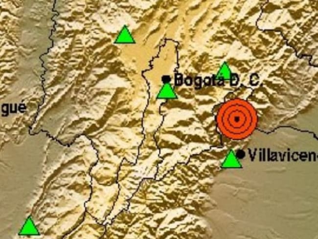 Zona de epicentro del temblo en Colombia