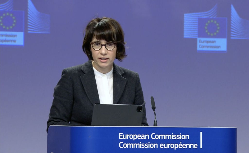 Portavoz comunitaria de Asuntos Exteriores y Seguridad, Anitta Hipper. Foto: Dursun Aydemir/Anadolu Agency via Getty Images