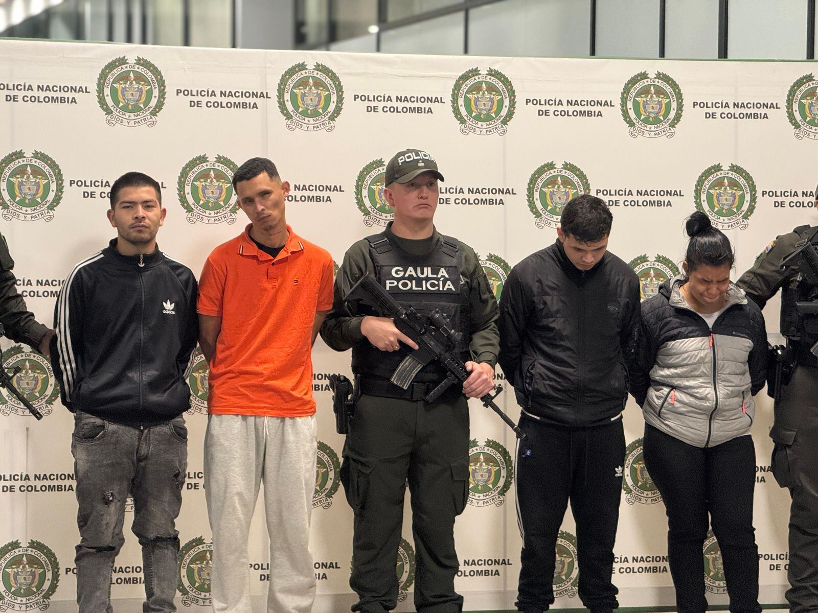 Capturan a cuatro integrantes del grupo extorsivo ‘AK47’ en Bogotá. Foto: suministrada.