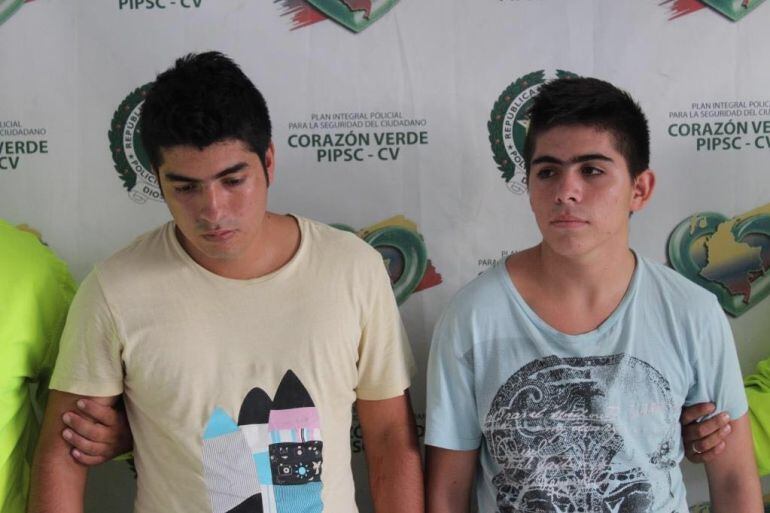 Luis Alberto Berrío Barrera y Jhon Elbert Hernández Díaz, quienes según Policía grabaron un video cuando violaban a una menor de 15 años.