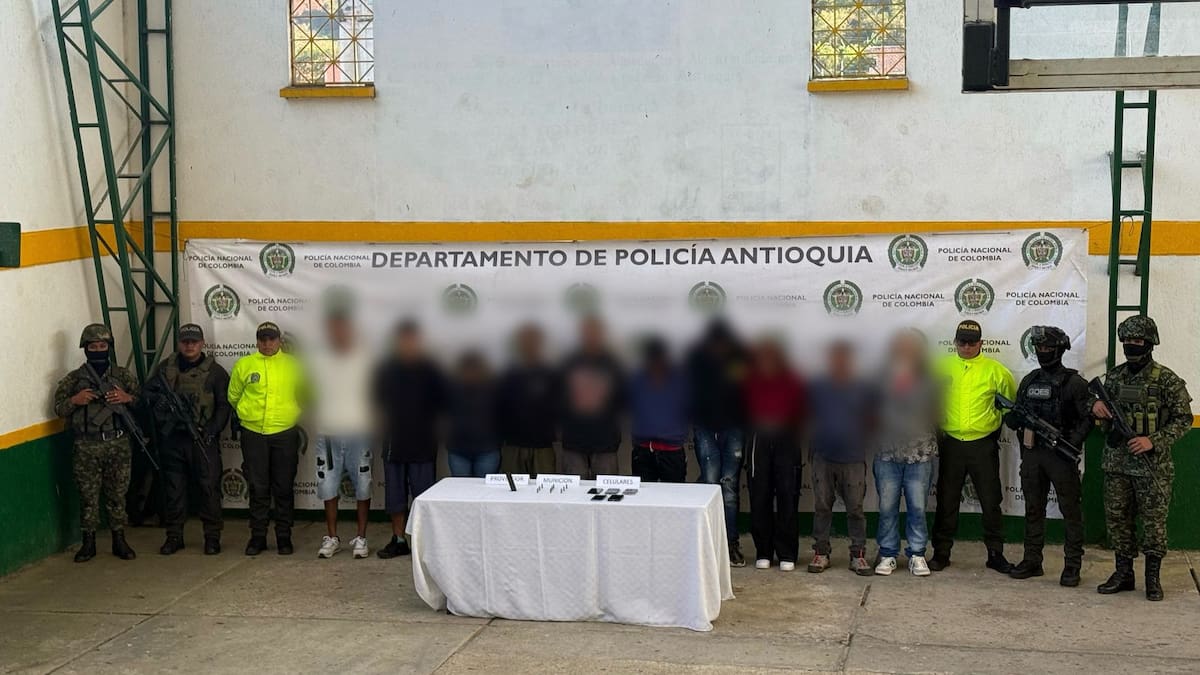 En Amalfi desmantelaron el grupo ‘Los Machado’ con la captura de diez presuntos extorsionistas