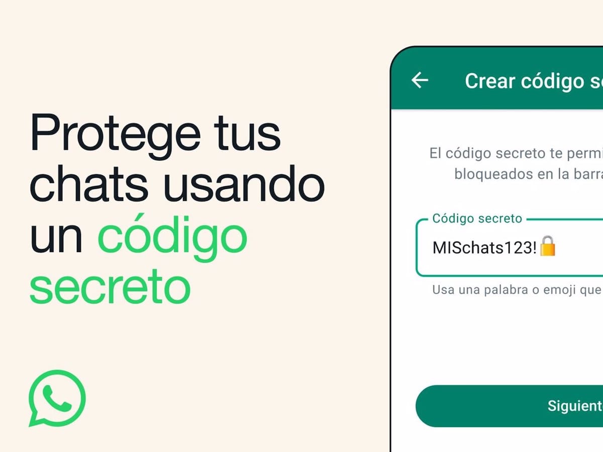 WhatsApp ya permite proteger conversaciones con un código secreto