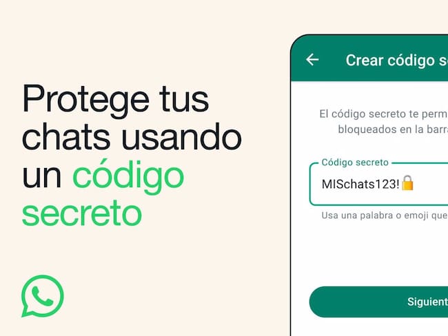 WhatsApp ya permite proteger conversaciones con un código secreto. Foto: Meta / Europa Press