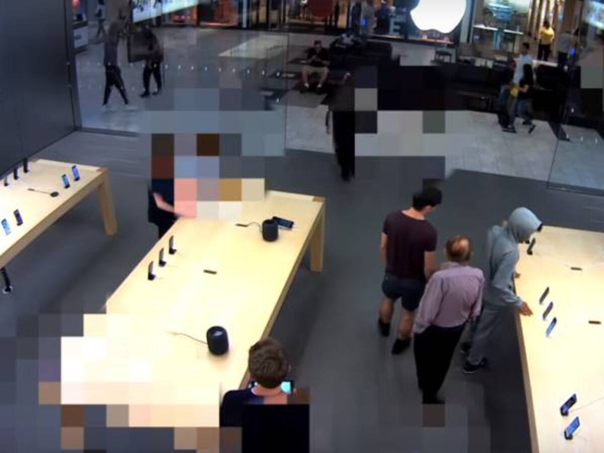 Rápido y cuantioso, así fue el atraco a una tienda Apple