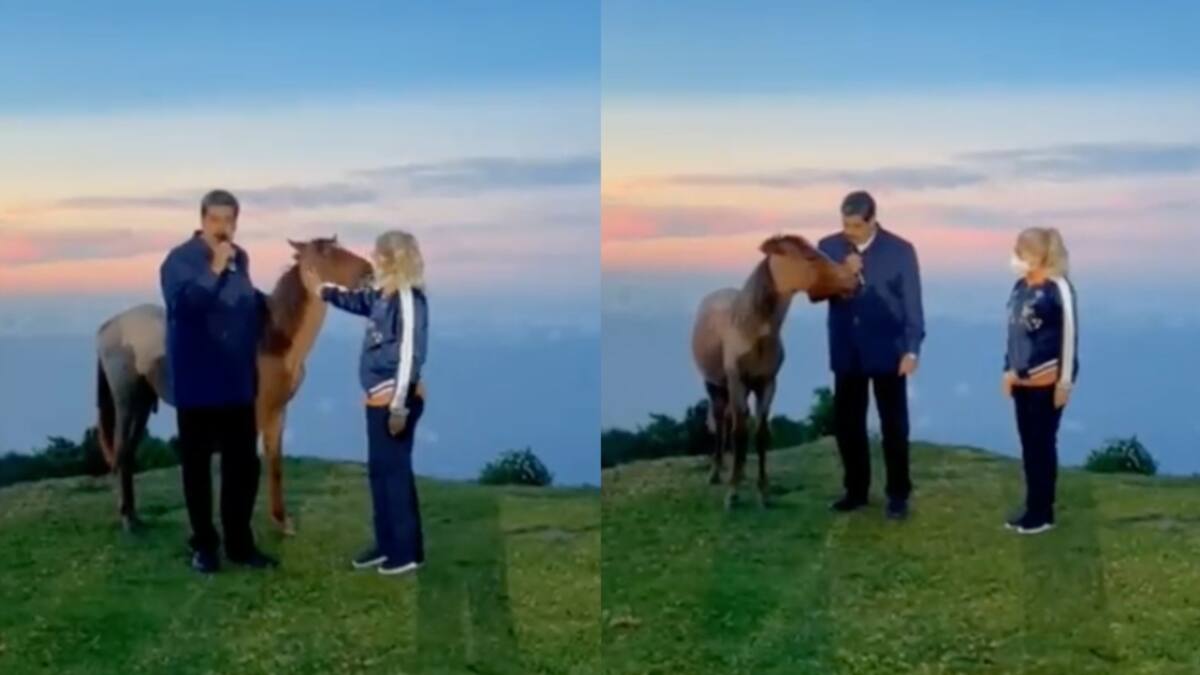 Con caballo a bordo, Nicolás Maduro recuerda a Hugo Chávez