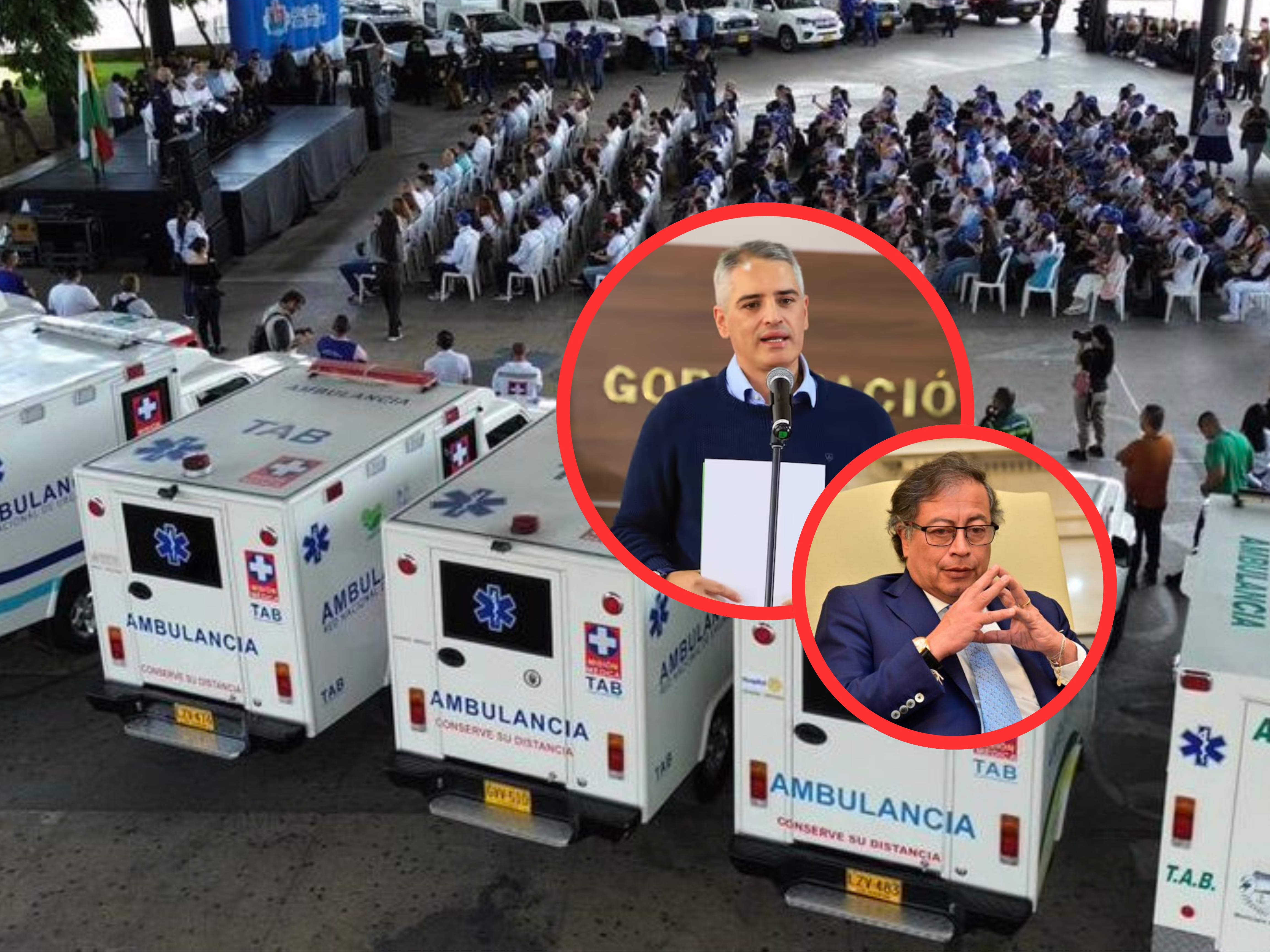 Gobernador de Antioquia desmintió entrega de ambulancias del presidente Petro. Foto: Cortesía.