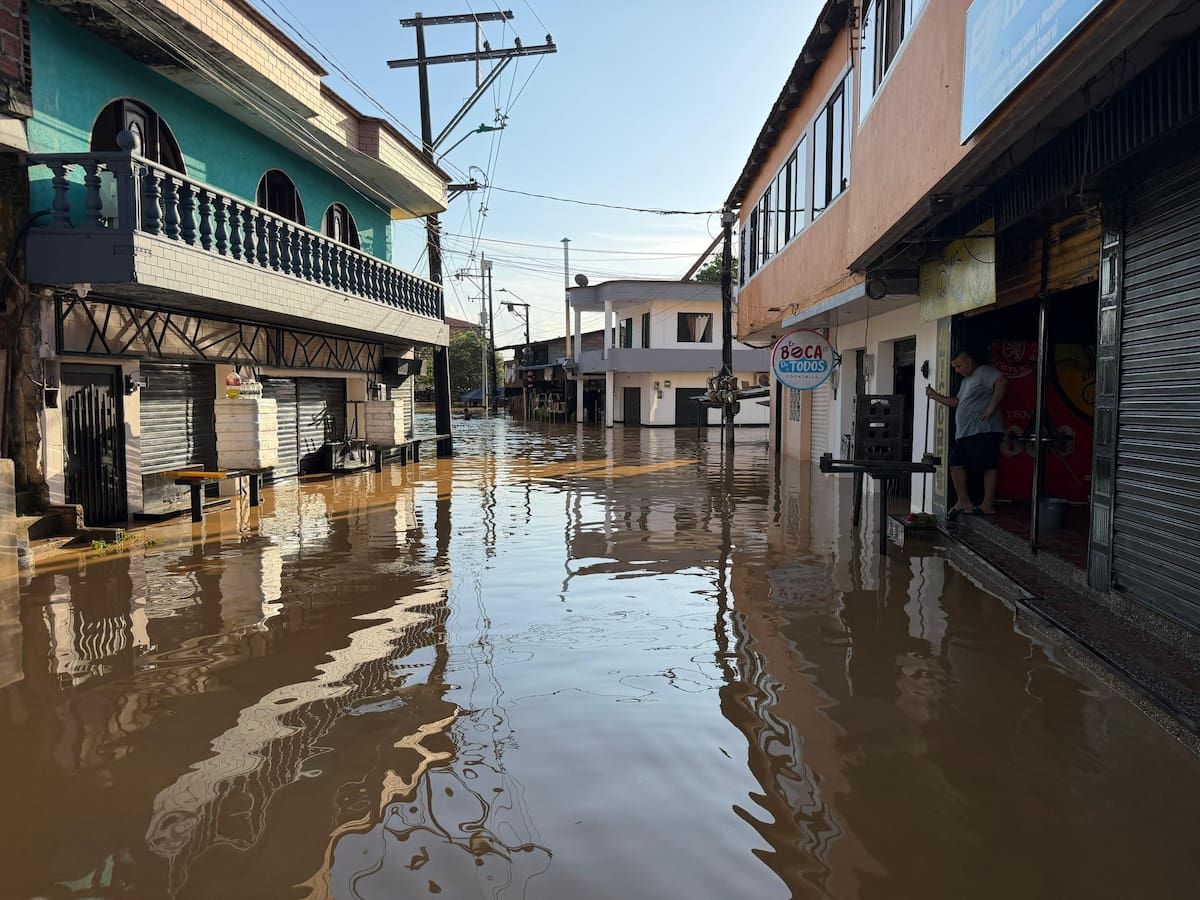 Seis sectores del municipio de Zaragoza están inundados por el desbordamiento del río Nechí