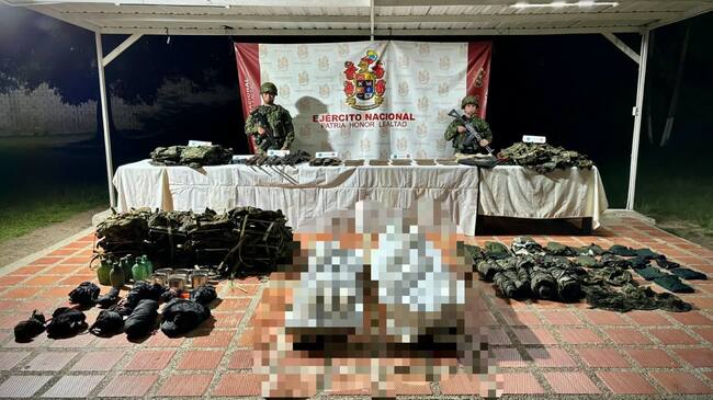 Resultados operacionales del ejército en Anorí, Antioquia. Cortesía: EJército Nacional