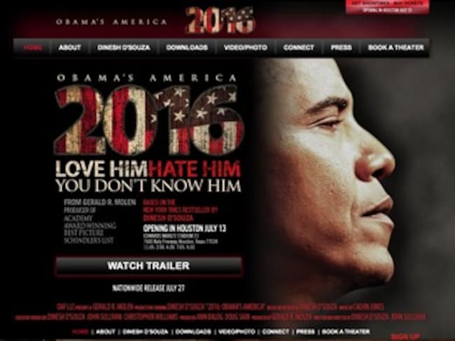 Documental en contra de Obama tiene un éxito contundente en taquilla