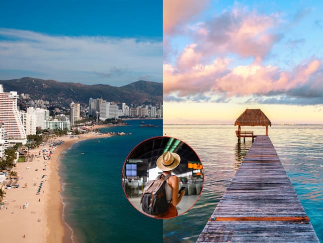 Paisaje de la ciudad de Acapulco, frente al mar y una bahía de Cancún (Getty Images)