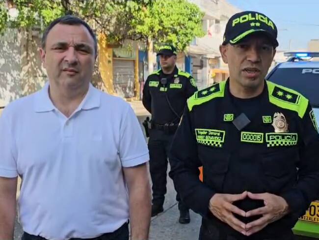 Yesid Turbay, secretario Distrital de Seguridad y Herbert Benavidez, comandante de la Policía Metropolitana de Barranquilla / Foto: Policía