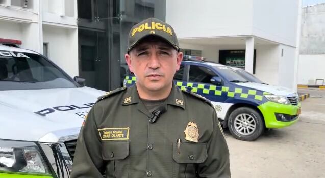 Coronel Óscar Olarte, comandante operativo (E) de la Policía Metropolitana de Barranquilla./Policía Mebar