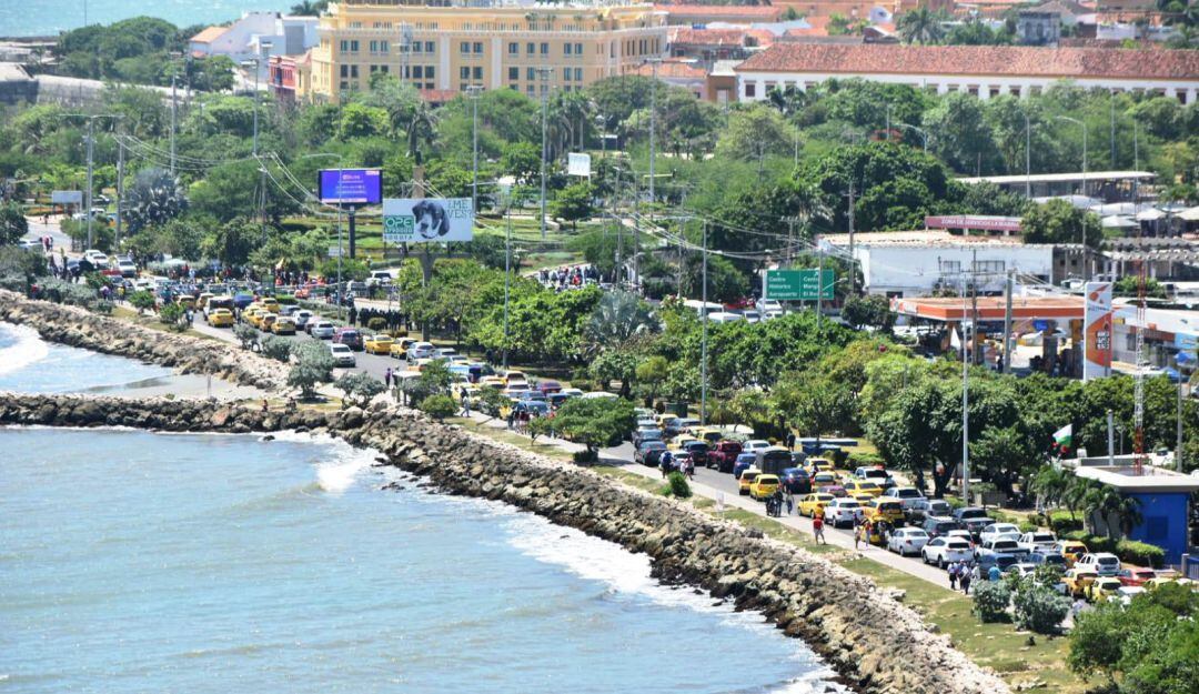Bloquearon entrada a Bocagrande en Cartagena para impedir ingreso de marcha