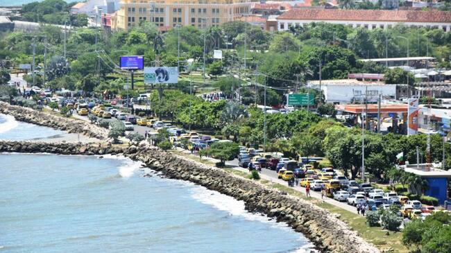 Bloquearon entrada a Bocagrande en Cartagena para impedir ingreso de marcha