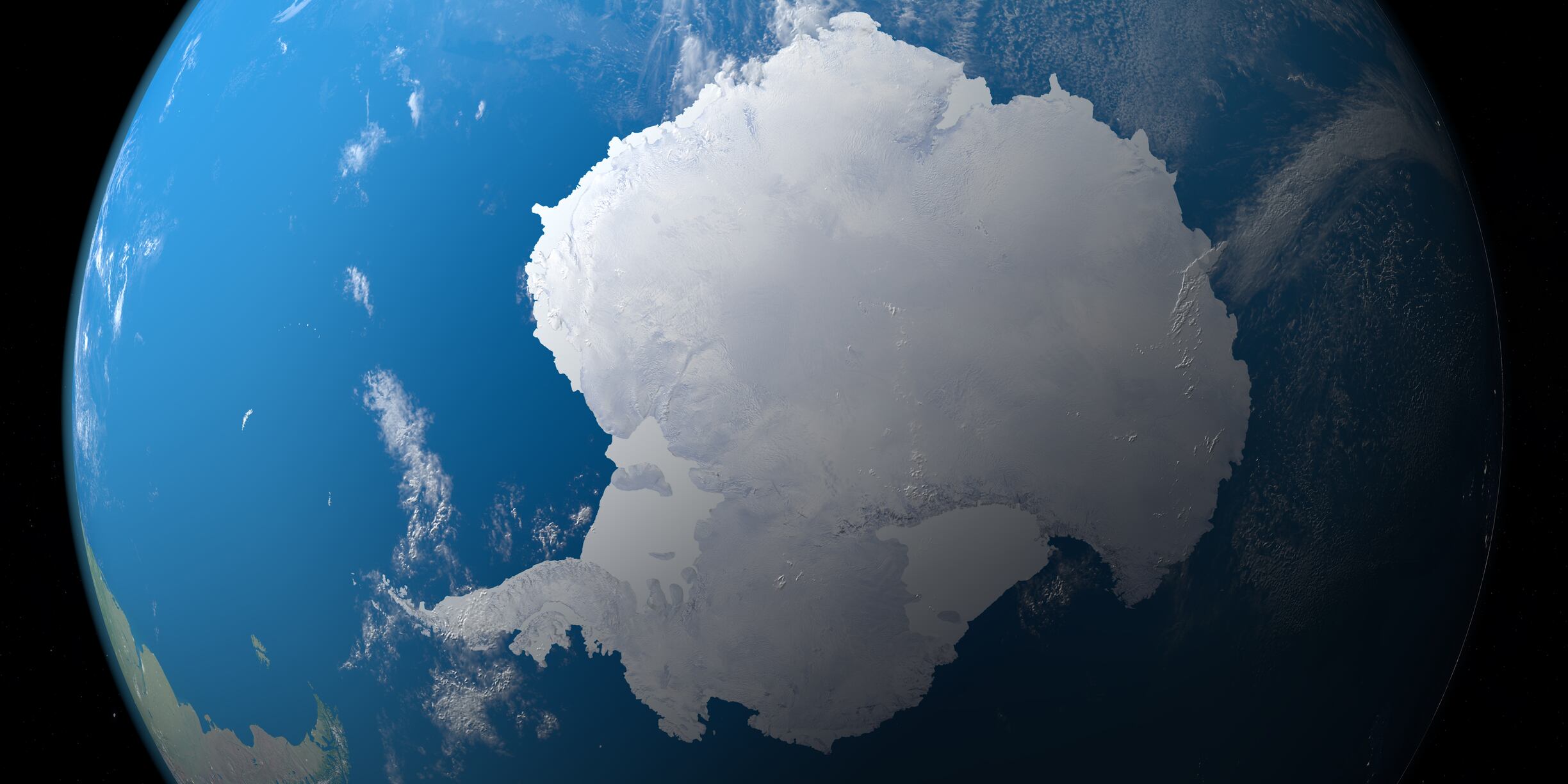 Southern Ocean in planet earth from outer space