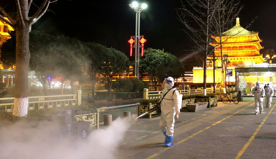 Proceso de desinfección en Xi'an