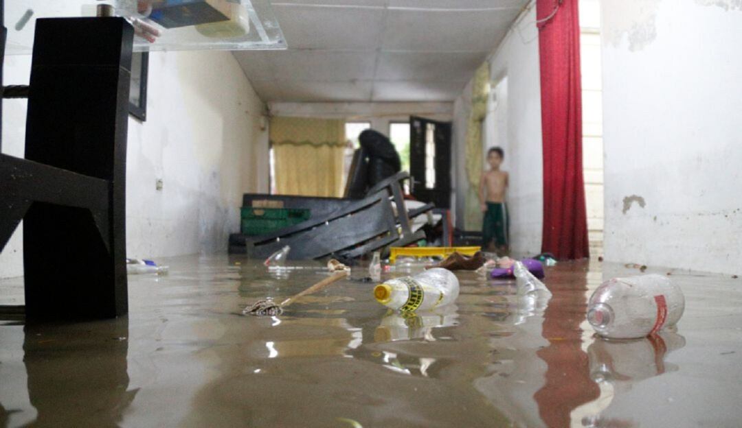 Damnificadas por lluvias