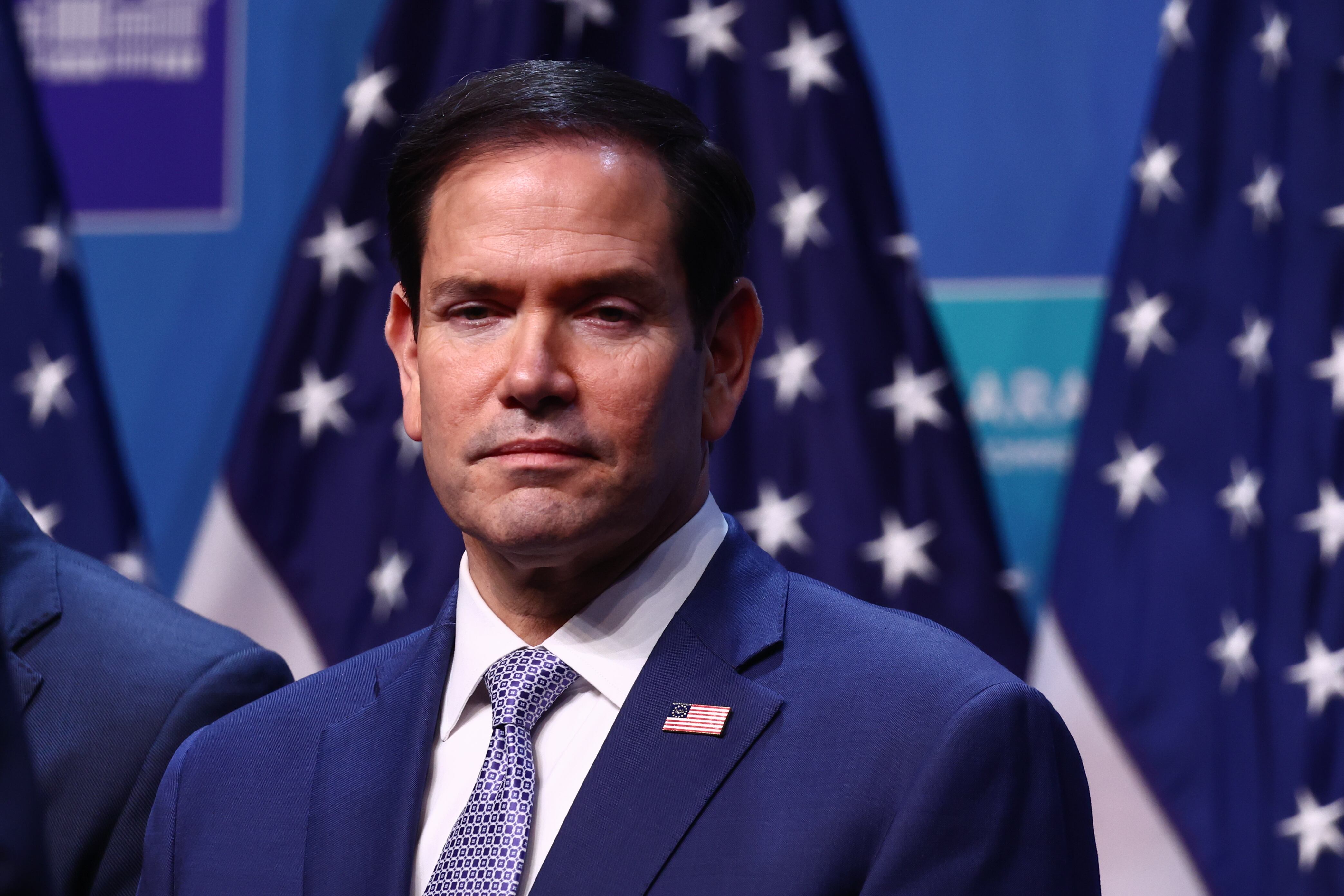 USA Secretary of State Marco Rubio during the press conference at the NATO Summit in Ankara, Turkiye on July 8, 2026. Imagen tomada de Getty Imagenes (Crédito: NurPhoto / Colaborador)