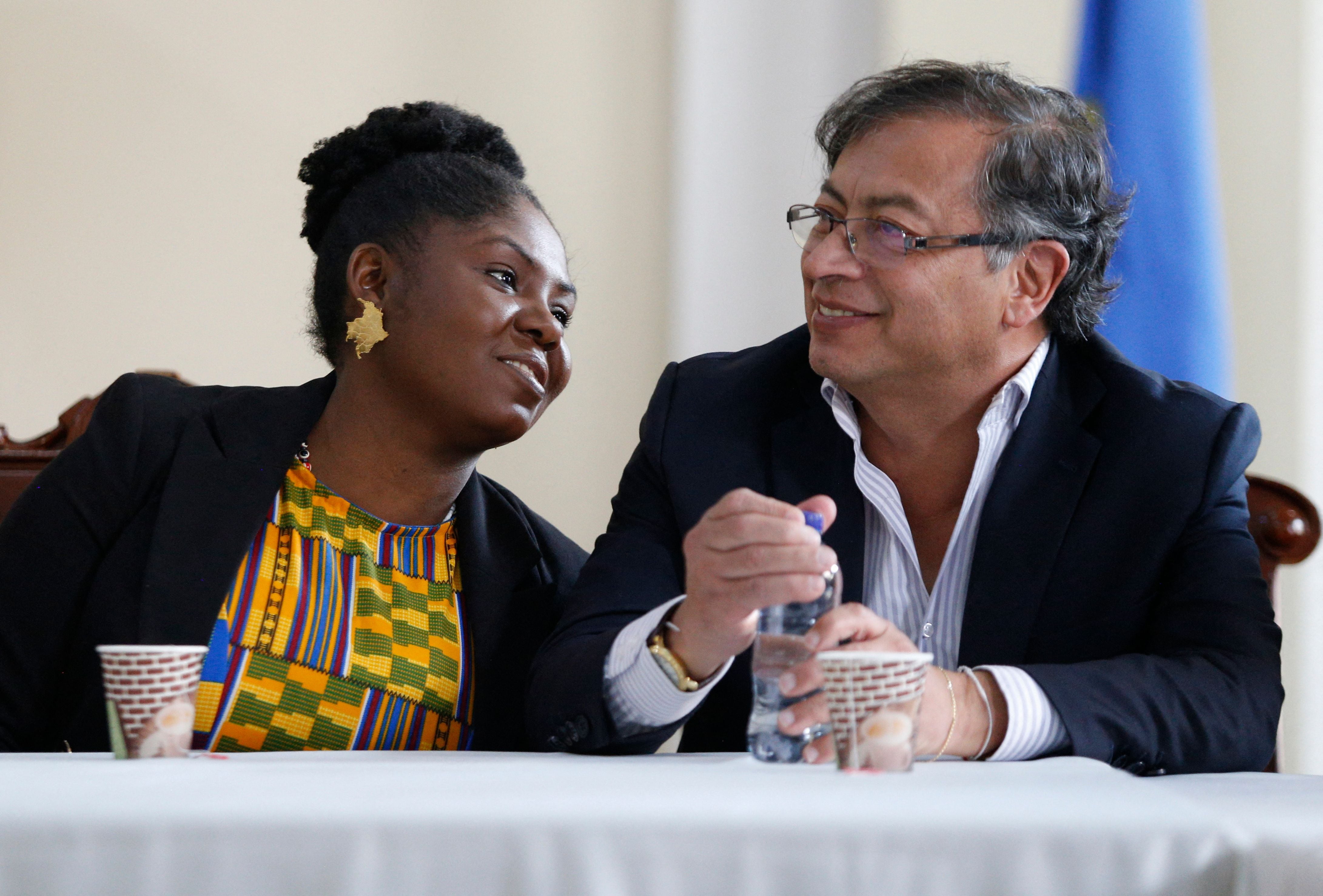 Presidente Gustavo Petro y vicepresidenta Francia Marquez. (Photo by JUAN PABLO PINO/AFP via Getty Images)