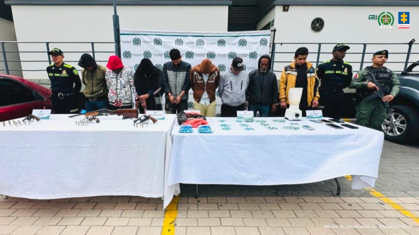 Capturados 12 presuntos integrantes de 'Los Vida Nueva'.