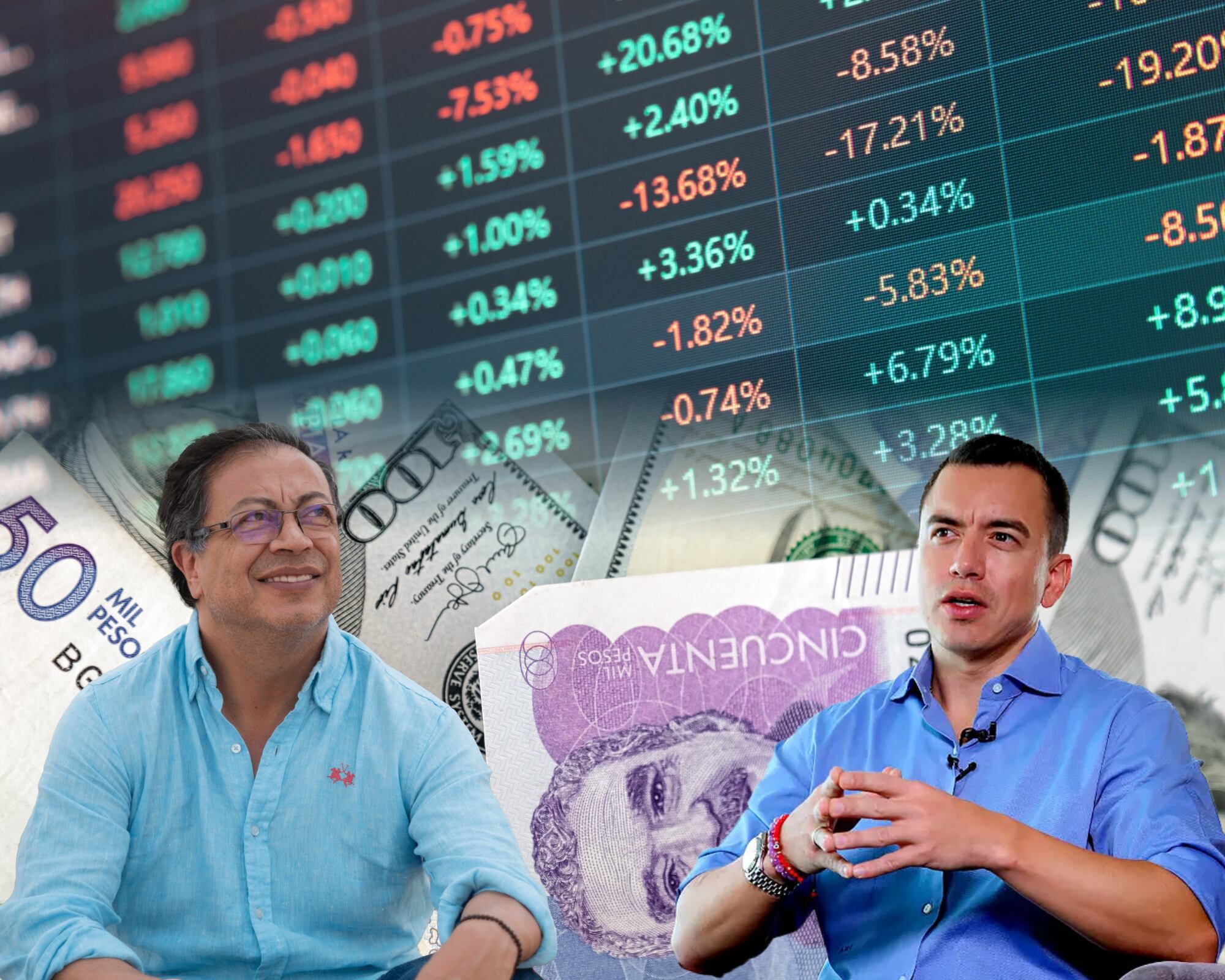 La Cámara de Comercio ecuatoriana - colombiana advirtió que la imposición unilateral de aranceles golpeará el empleo, la competitividad, el abastecimiento de insumos estratégicos y el bienestar de los consumidores. 
(Foto:   Caracol Radio / Getty / Cortesía)