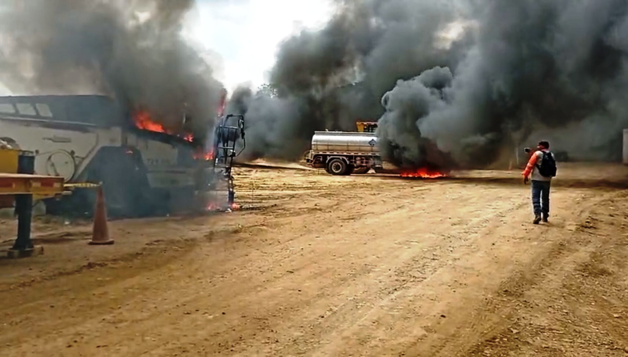 Maquinaria amarilla fue incinerada en los Montes de María en el departamento de Bolívar
