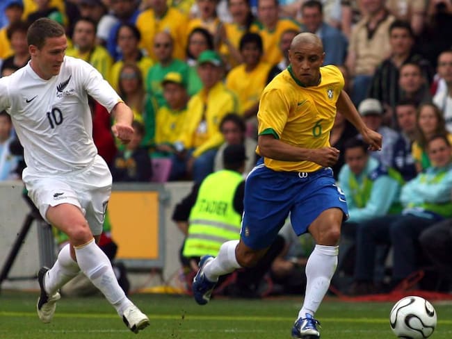 Roberto Carlos con la selección brasileña.