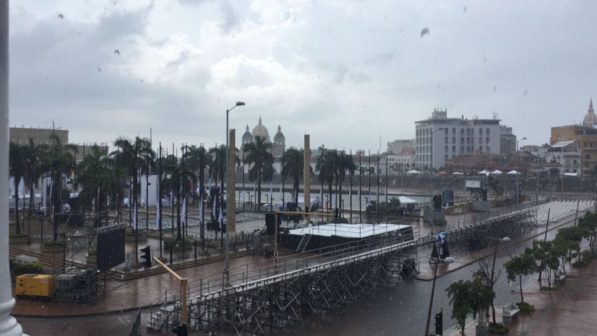 Así luce Cartagena a pocas horas de la cita para la firma del acuerdo de paz. entre Gobierno y Farc. 