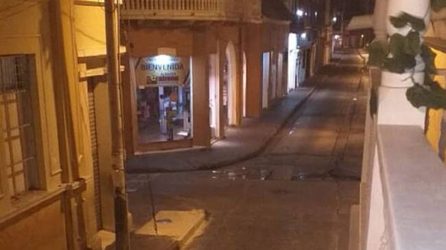 Centro Histórico de Cartagena en toque de queda