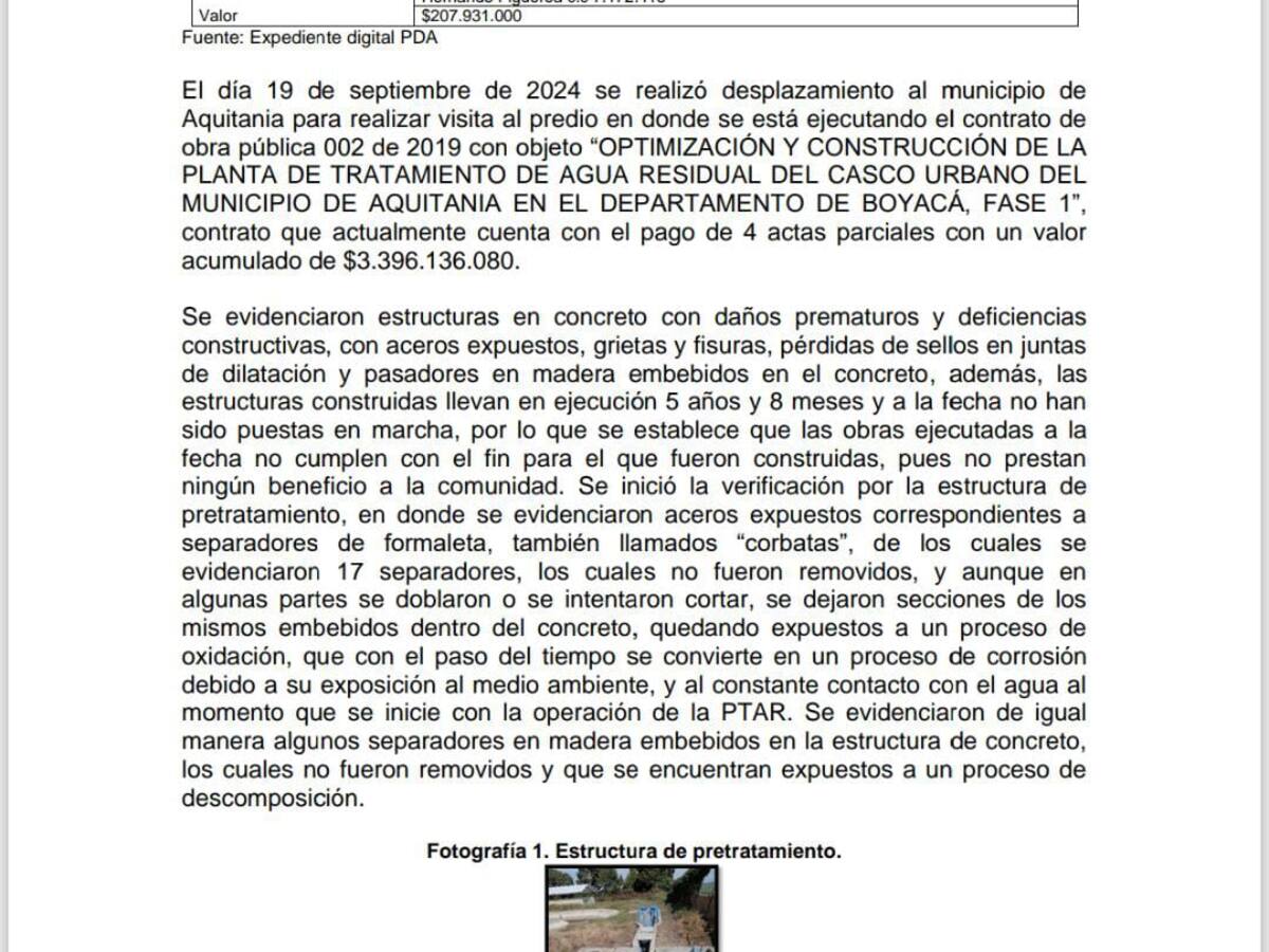 Graves denuncias sobre la PTAR de Aquitania: deterioro, fallas y posible detrimento