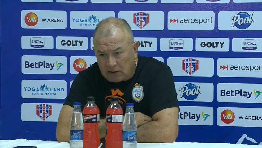 Alberto Suárez, entrenador del Real Cartagena / Captura de pantalla