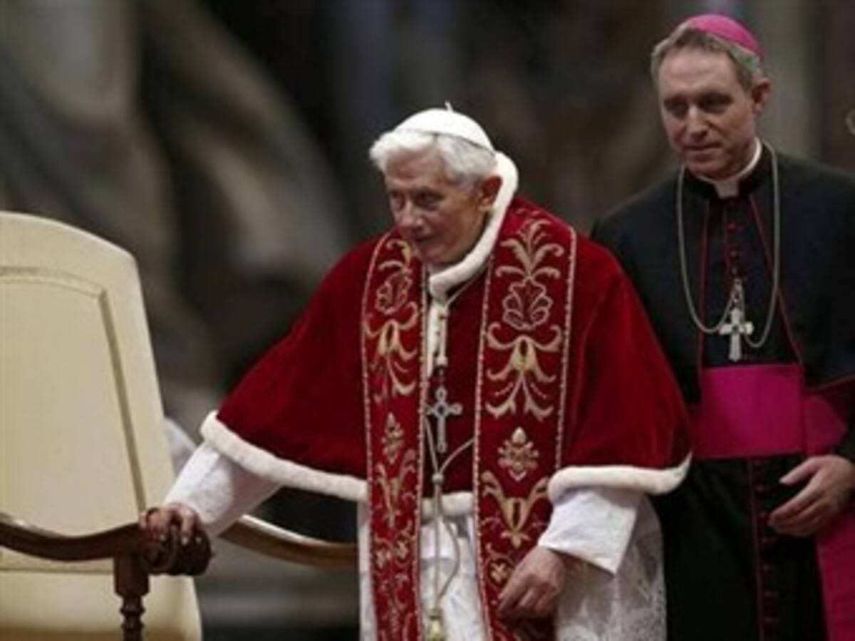 La frágil salud de Benedicto XVI