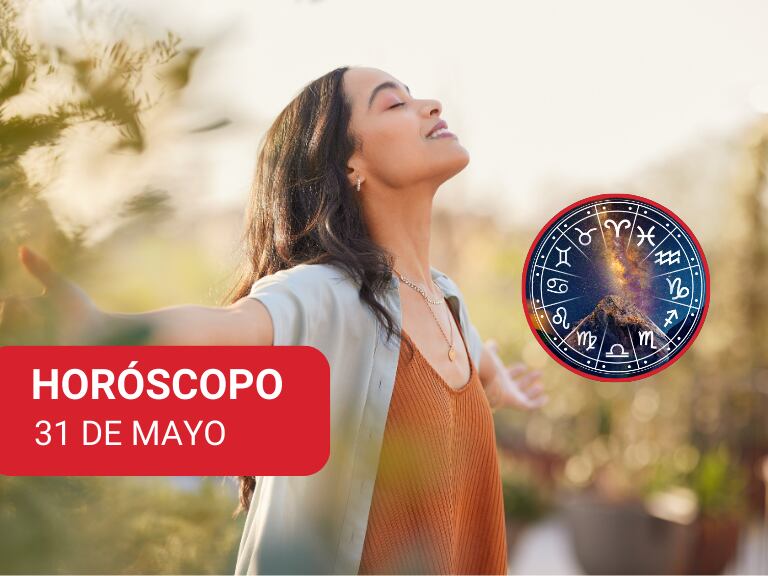 Persona manifestando al universo y de fondo una ilustración del horóscopo (Fotos vía Getty Images)