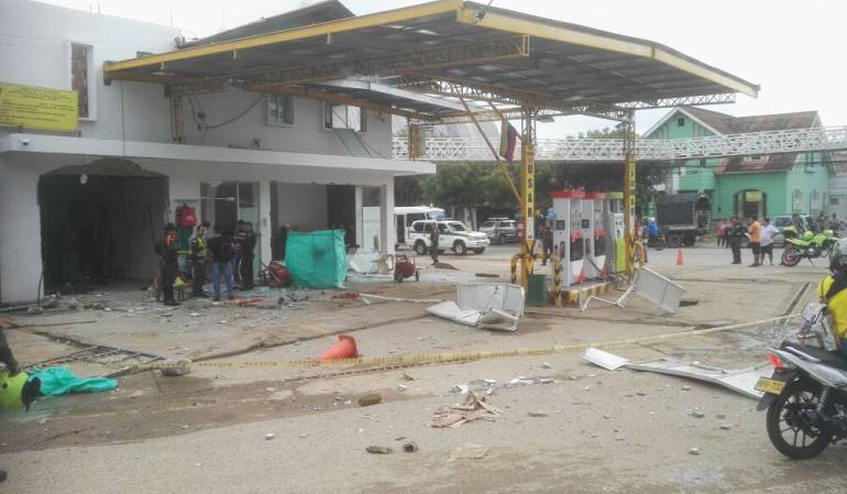 Así quedó la estación de servicio del barrio San Rafael en Cúcuta.