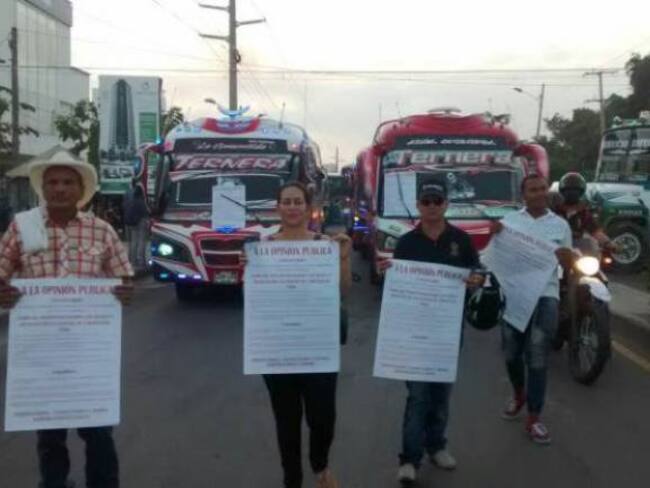 Transportadores de Cartagena se irán a paro de extenderse etapa pedagógica de Transcaribe