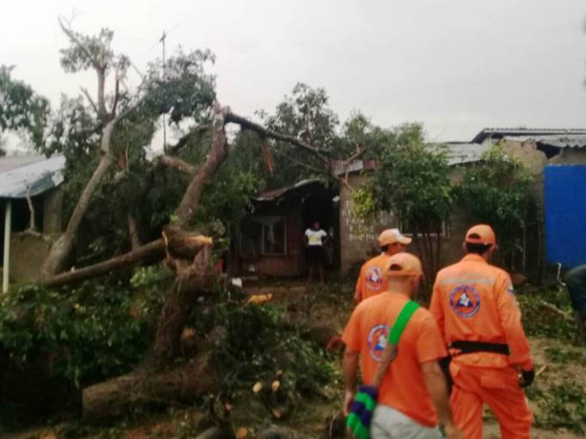 100 familias resultaron afectadas con un vendaval en Bolívar
