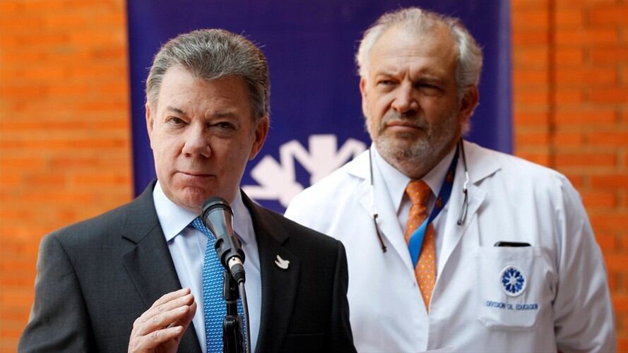 El presidente Juan Manuel Santos afirmó que no tiene metástasis ni ningún tumor. Foto: Agencia Reuters