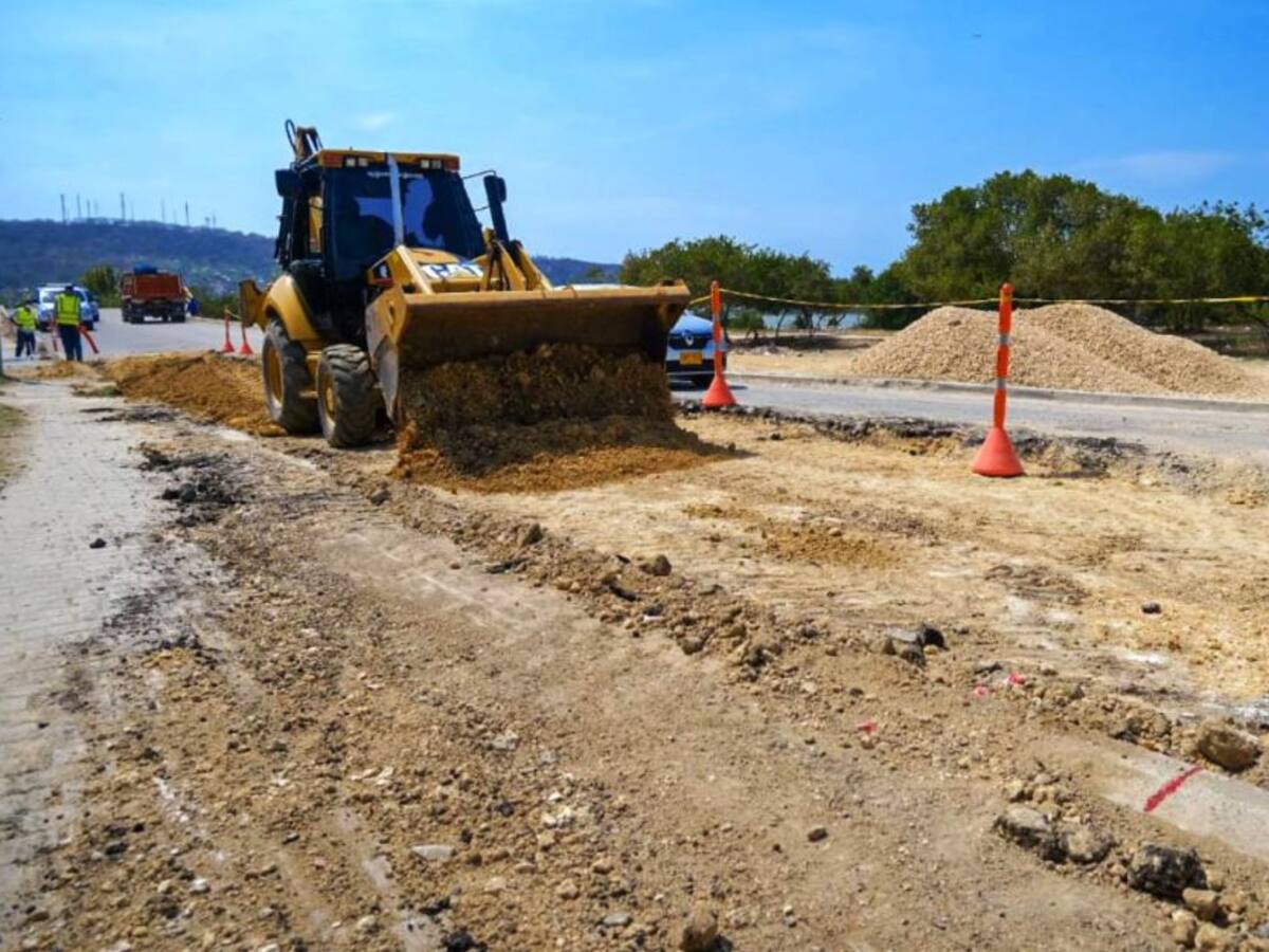 Comenzó la intervención de la Vía Perimetral de Cartagena